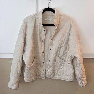 Z Supply off-white oversized quilted jacket